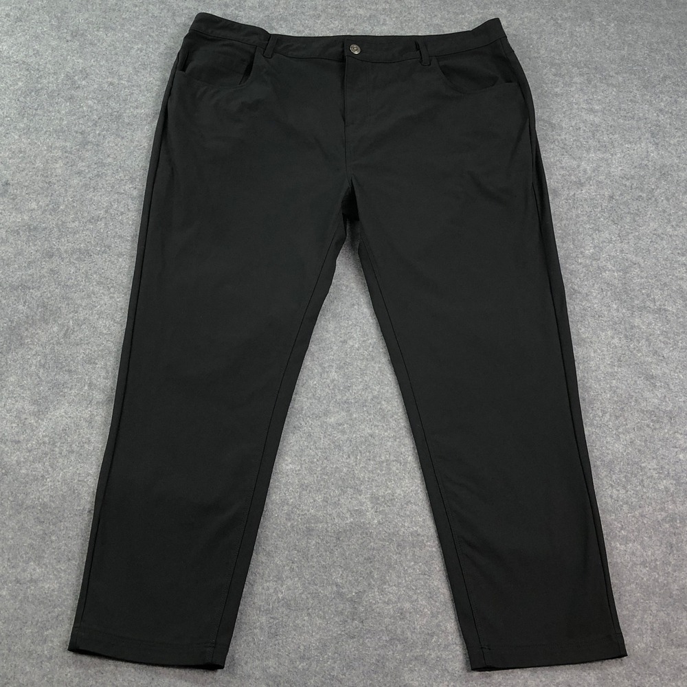 Fabletics Mens Golf Pants 38 Straight Black Performance Moisture Wicking Stretch
